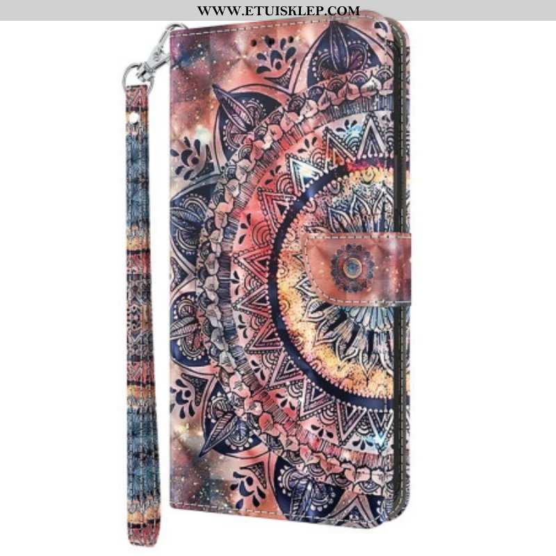 Obudowa Etui Na Telefon do iPhone 15 Pro z Łańcuch Mandala Z Paskiem